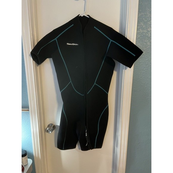 SeaSkin Mens XL 3mm Shorty Wetsuit full-zip-XL - Picture 3 of 5
